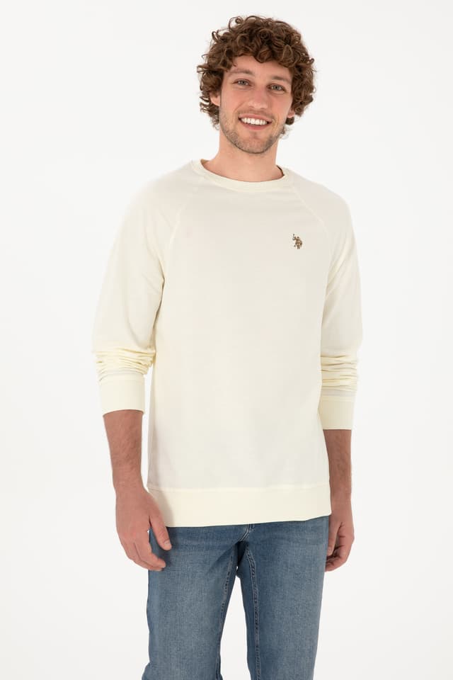 سوئیشرت مردانه U.S. Polo Assn. فیت معمولی یقه گرد کرم مدل 50313752-VR256 سوئیشرت مردانه U.S. Polo Assn. فیت معمولی یقه گرد کرم مدل 50313752-VR256