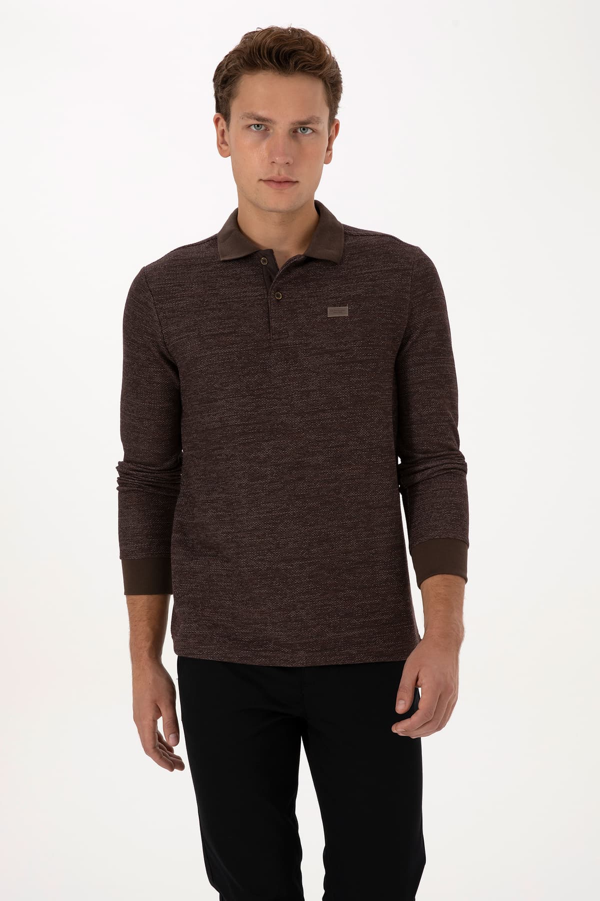 سوئیشرت مردانه U.S. Polo Assn. فیت معمولی یقه پولو قهوهای مدل 50307730-VR029 سوئیشرت مردانه U.S. Polo Assn. فیت معمولی یقه پولو قهوهای مدل 50307730-VR029