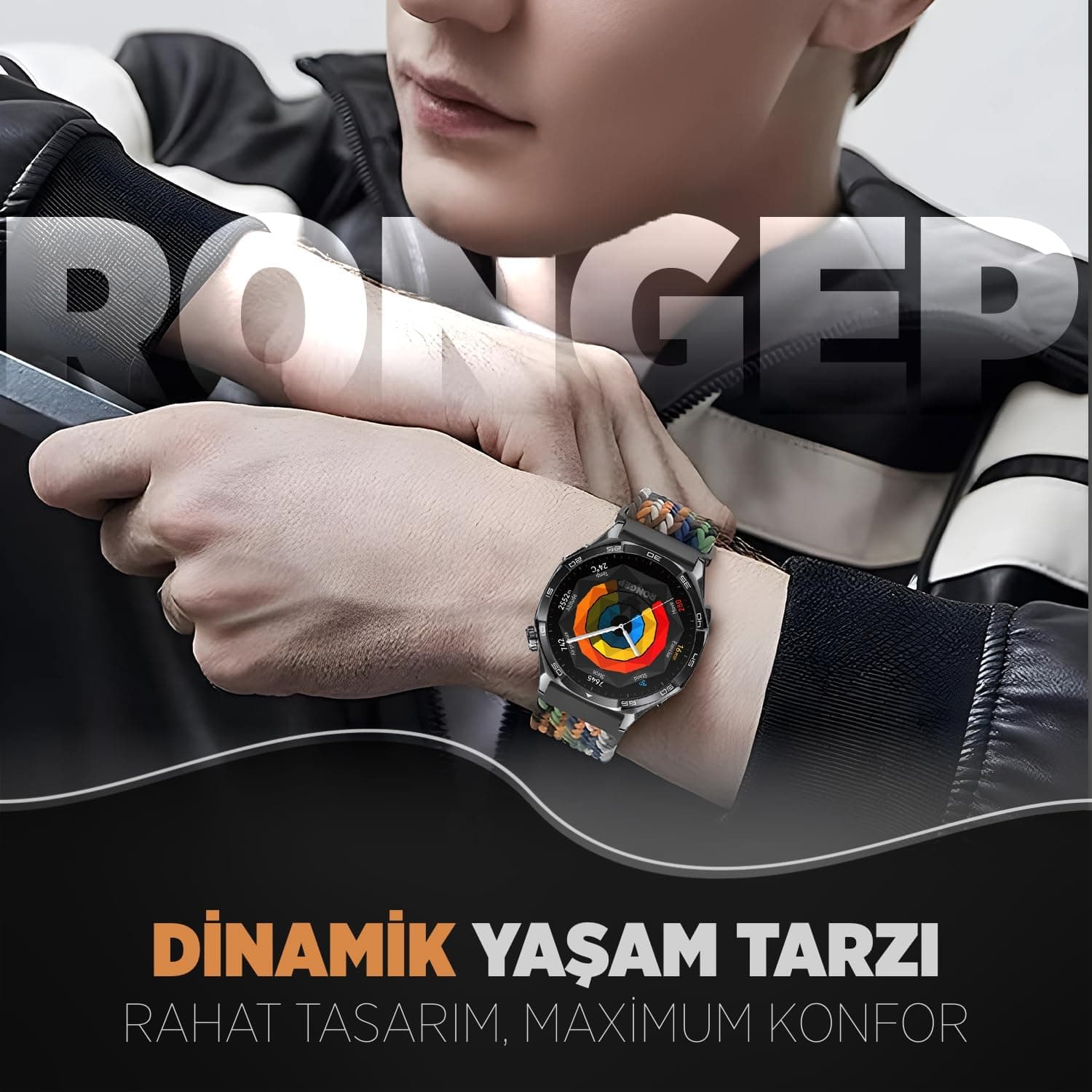 بند ساعت Rongep Örgü Loop سازگار با Huawei، 22mm، پارچه کشی ضدتعریق با سگک مغناطیسی، 46mm مدل GT7/GT7 Pro/GT6/6 Pro/Runner 2/GT5/5 Pro/GT4/GT3 بند ساعت Rongep Örgü Loop سازگار با Huawei، 22mm، پارچه کشی ضدتعریق با سگک مغناطیسی، 46mm مدل GT7/GT7 Pro/GT6/6 Pro/Runner 2/GT5/5 Pro/GT4/GT3