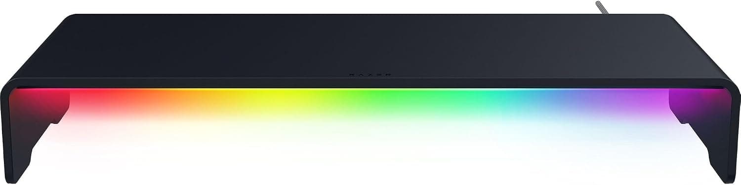 استند مانیتور Razer با نور RGB و هاب ۴ پورت USB-C مدل Chroma سیاه استند مانیتور Razer با نور RGB و هاب ۴ پورت USB-C مدل Chroma سیاه