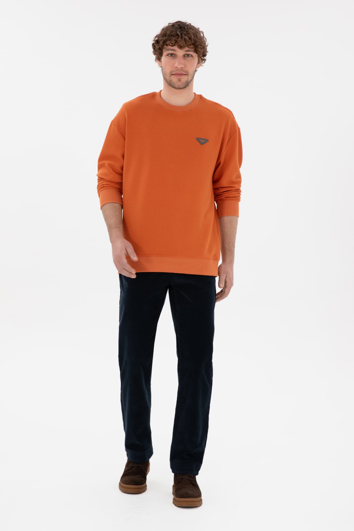 سوئیشرت مردانه U.S. Polo Assn. کامفورت فیت یقه گرد رنگ دارچینی مدل 50290777-VR191 سوئیشرت مردانه U.S. Polo Assn. کامفورت فیت یقه گرد رنگ دارچینی مدل 50290777-VR191
