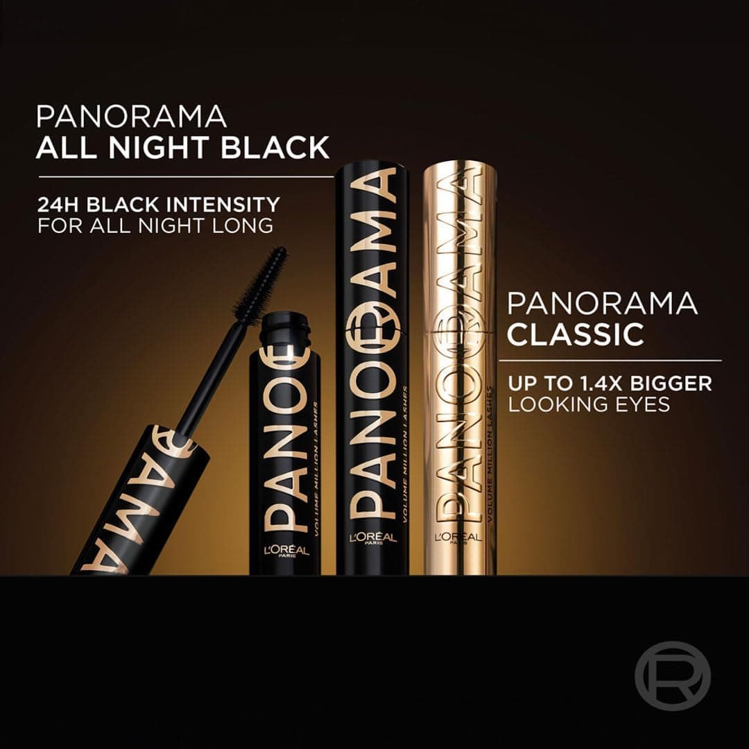 ریمل حجمدهنده L'Oreal Paris Panorama رنگ All Night Black مشکی ریمل حجمدهنده L'Oreal Paris Panorama رنگ All Night Black مشکی