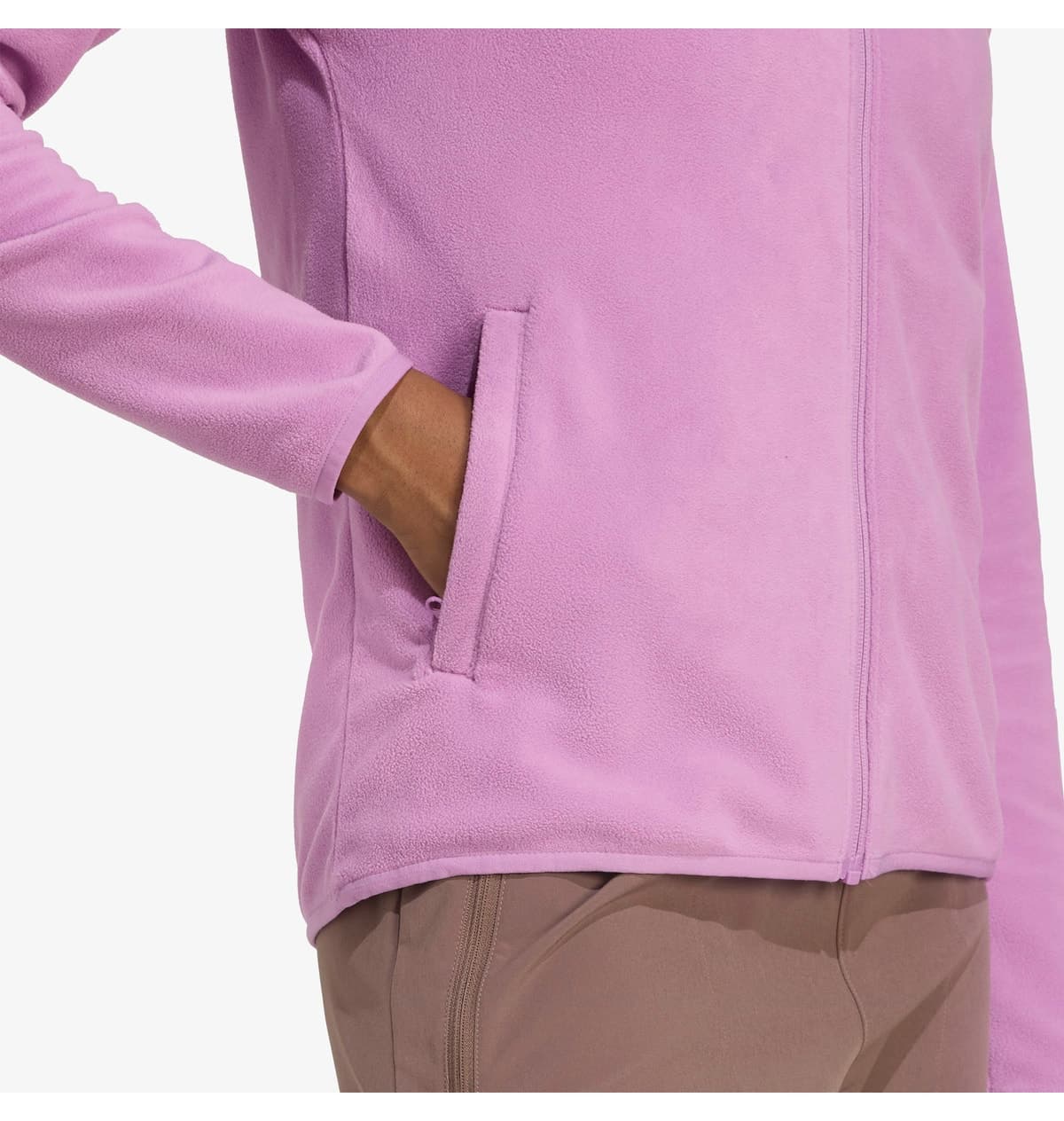 ژاکت پلار زنانه adidas Multi Essentials Full Zip بنفش پیادهروی ژاکت پلار زنانه adidas Multi Essentials Full Zip بنفش پیادهروی