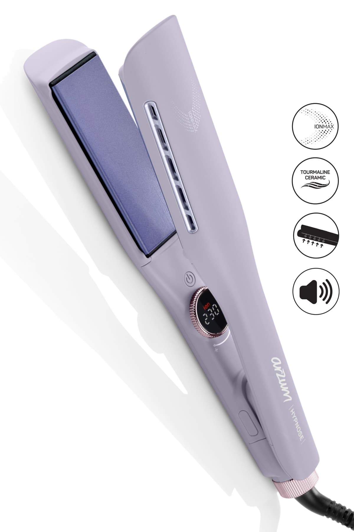 صافکننده مو Arzum صفحه پهن یونی بنفش مدل Hypnose Ionmax AR5111 صافکننده مو Arzum صفحه پهن یونی بنفش مدل Hypnose Ionmax AR5111
