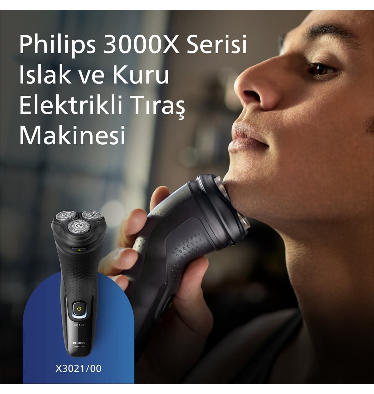 ماشین اصلاح Philips سری 3000 خشک و مرطوب تریمر دقیق مدل X3021/00 ماشین اصلاح Philips سری 3000 خشک و مرطوب تریمر دقیق مدل X3021/00