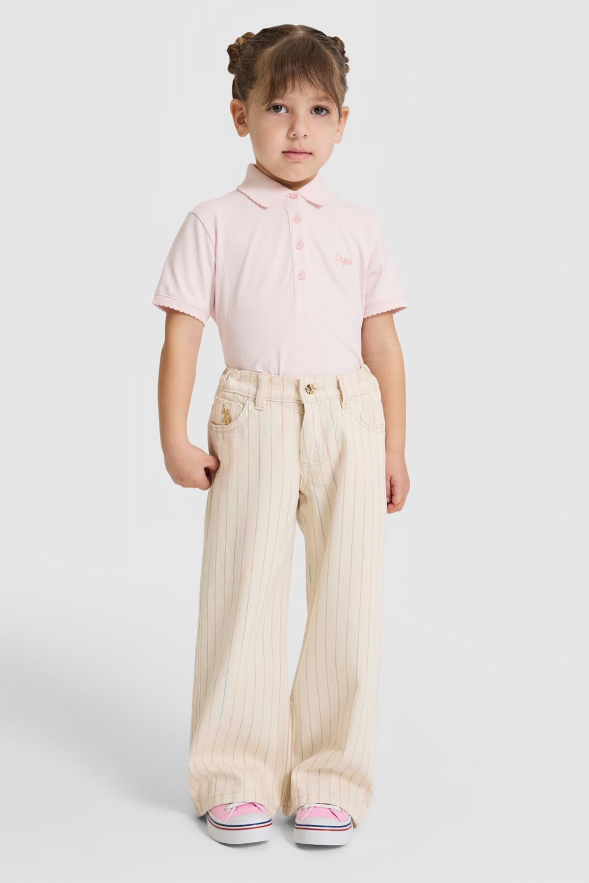 تیشرت دخترانه یقهپولو U.S. Polo Assn. بیسیک صورتی روشن مدل 50328218-VR078 تیشرت دخترانه یقهپولو U.S. Polo Assn. بیسیک صورتی روشن مدل 50328218-VR078
