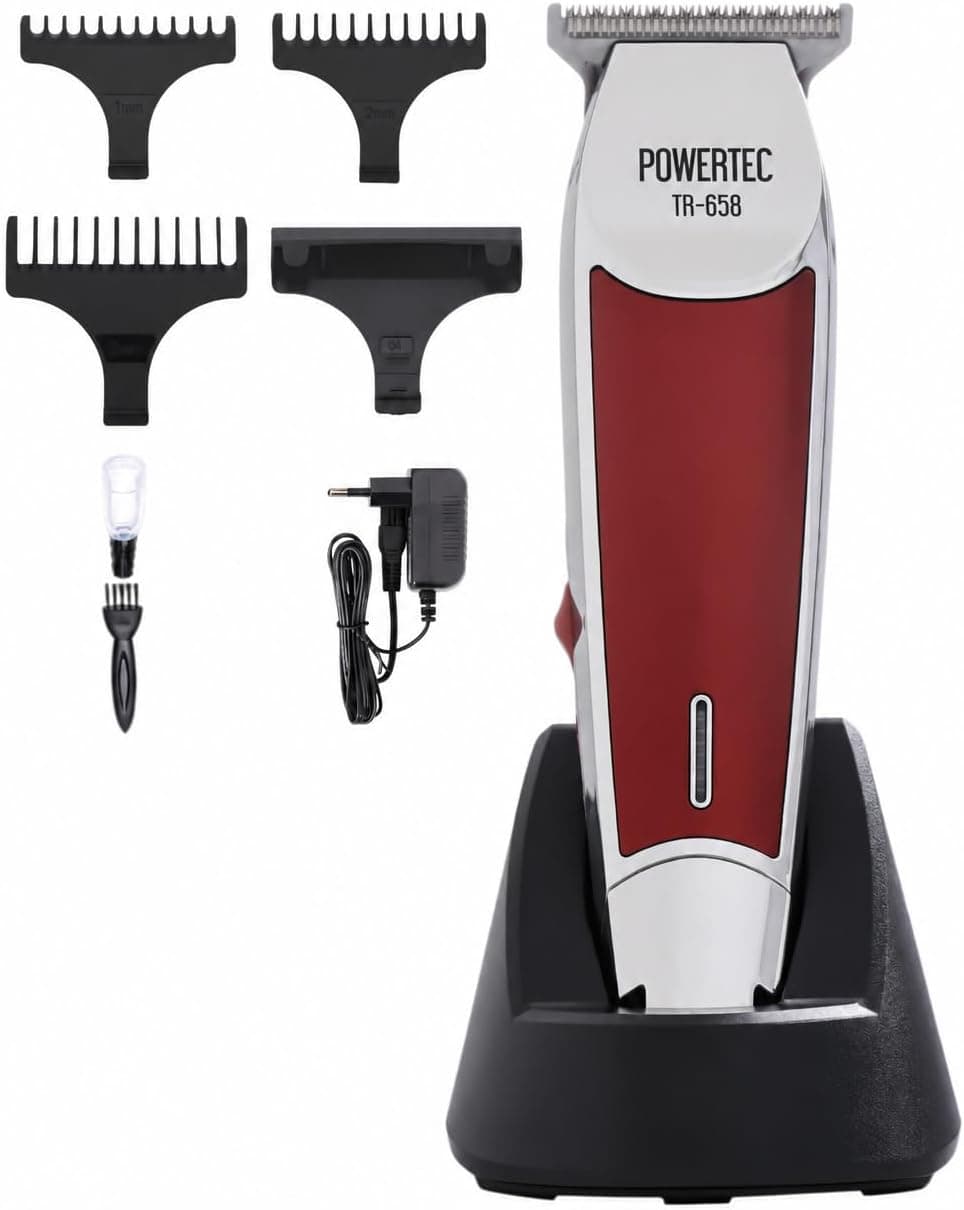 ماشین اصلاح مردانه POWERTEC موی سر، ریش، گردن و بدن مدل TR-658 ماشین اصلاح مردانه POWERTEC موی سر، ریش، گردن و بدن مدل TR-658
