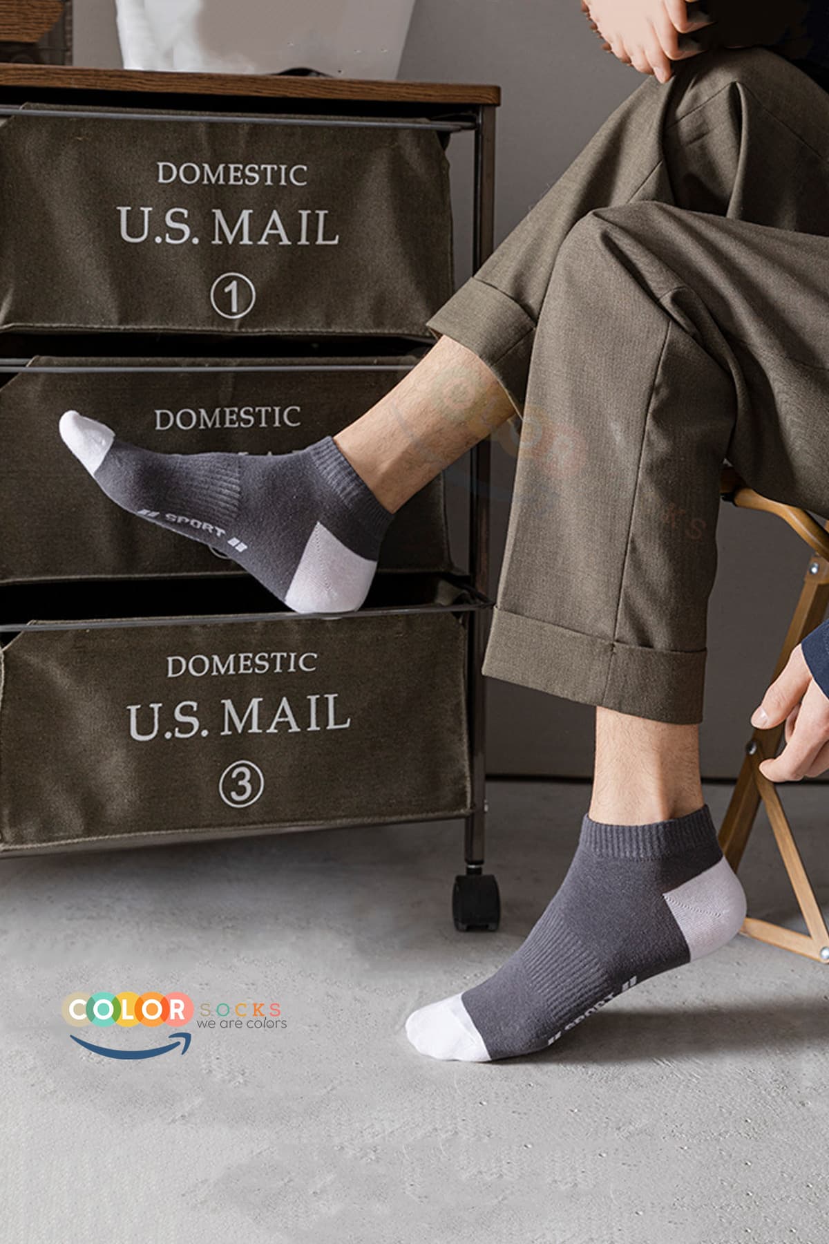 جوراب مردانه Color Socks ورزشی تابستانی تنفسپذیر 8 جفت جوراب مردانه Color Socks ورزشی تابستانی تنفسپذیر 8 جفت