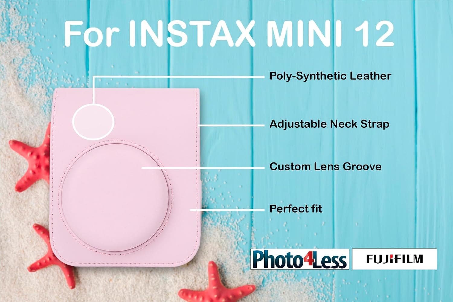 دوربین چاپ فوری Fujifilm INSTAX Mini 12 همراه 4 بسته فیلم 10تایی، آلبوم و کیف صورتی شکوفهای دوربین چاپ فوری Fujifilm INSTAX Mini 12 همراه 4 بسته فیلم 10تایی، آلبوم و کیف صورتی شکوفهای