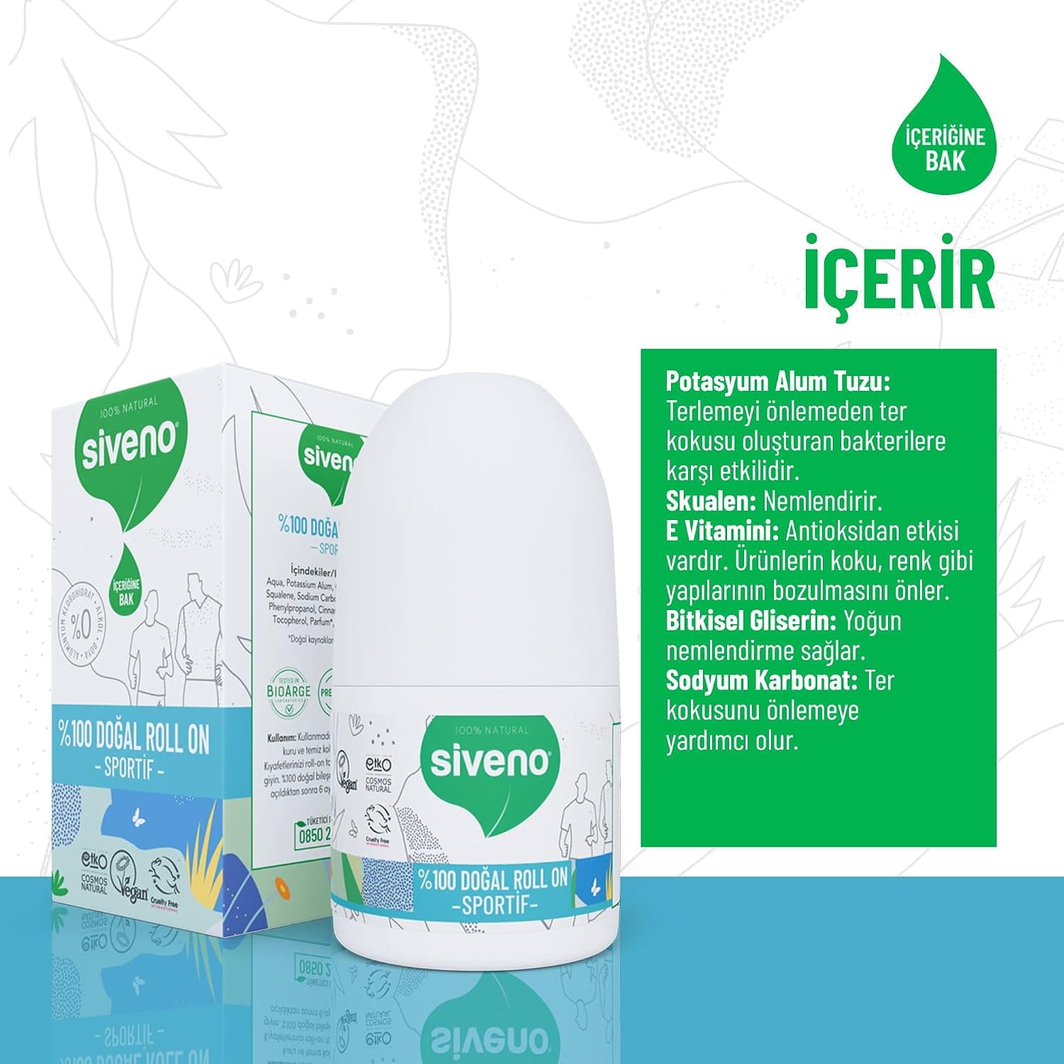 دئودورانت رولآن ورزشی Siveno %100 طبیعی گیاهی ضد بوی عرق بدون لک وگان 50 ml دئودورانت رولآن ورزشی Siveno %100 طبیعی گیاهی ضد بوی عرق بدون لک وگان 50 ml