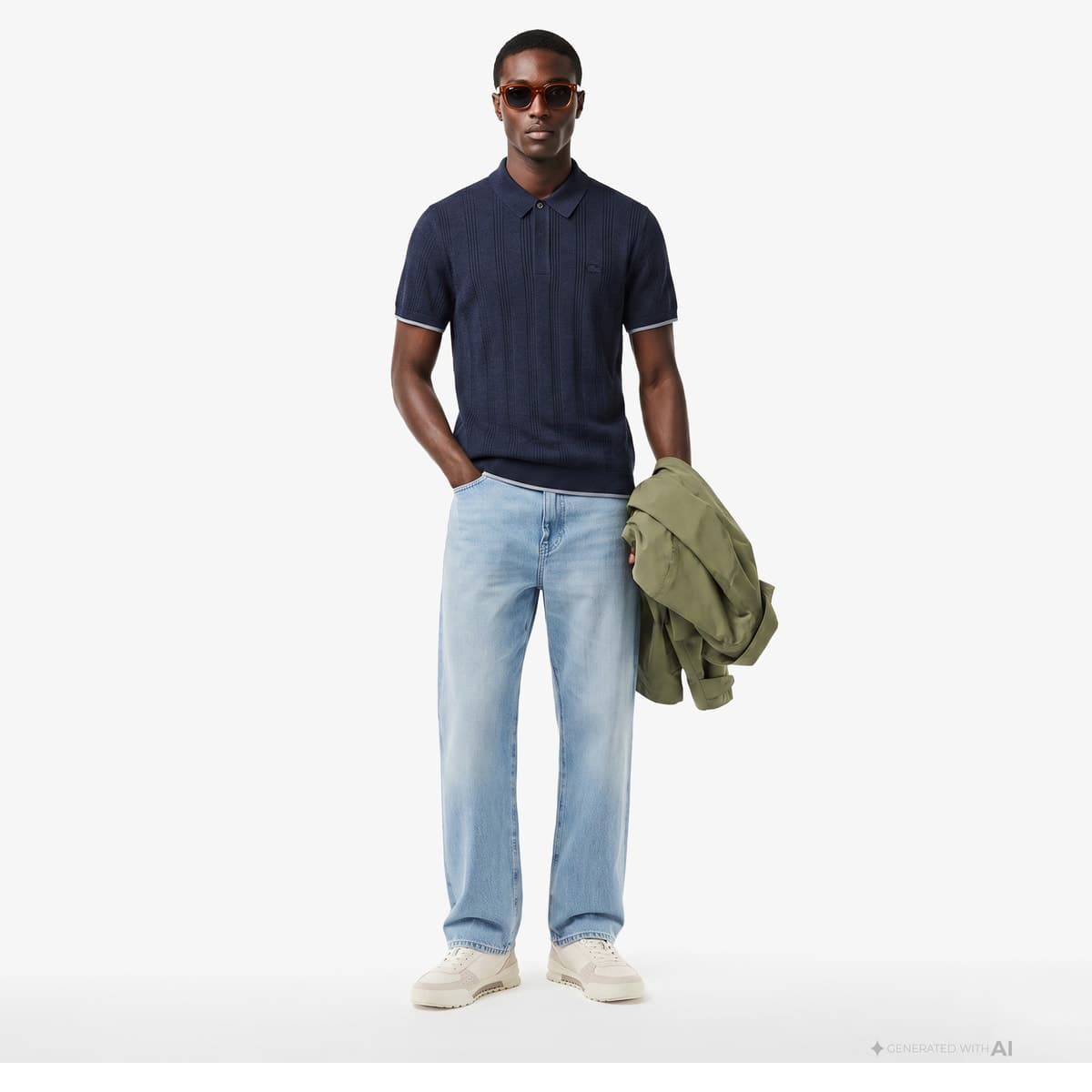پولوشرت مردانه Lacoste فیت معمولی یقه پولو آستین کوتاه طرحدار سرمهای پولوشرت مردانه Lacoste فیت معمولی یقه پولو آستین کوتاه طرحدار سرمهای