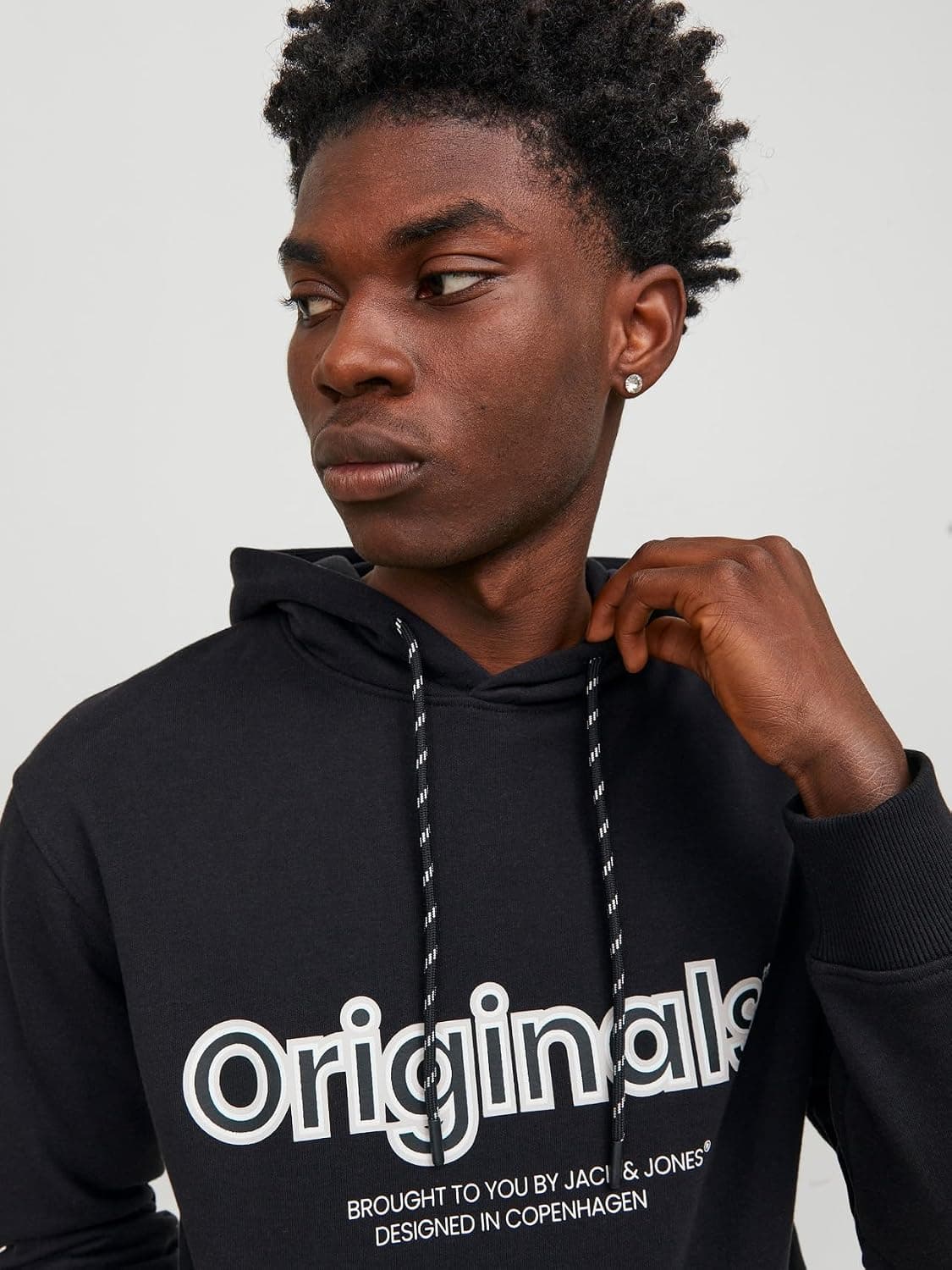 سوئیشرت هودی مردانه JACK & JONES مشکی L مدل JORLAKEWOOD SWEAT HOOD BF LN سوئیشرت هودی مردانه JACK & JONES مشکی L مدل JORLAKEWOOD SWEAT HOOD BF LN
