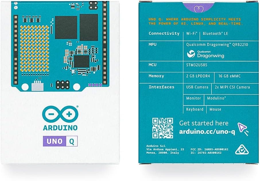برد هیبریدی Arduino UNO Q 2GB مدل ABX00162 با Qualcomm Dragonwing QRB2210 و STM32U585 برد هیبریدی Arduino UNO Q 2GB مدل ABX00162 با Qualcomm Dragonwing QRB2210 و STM32U585