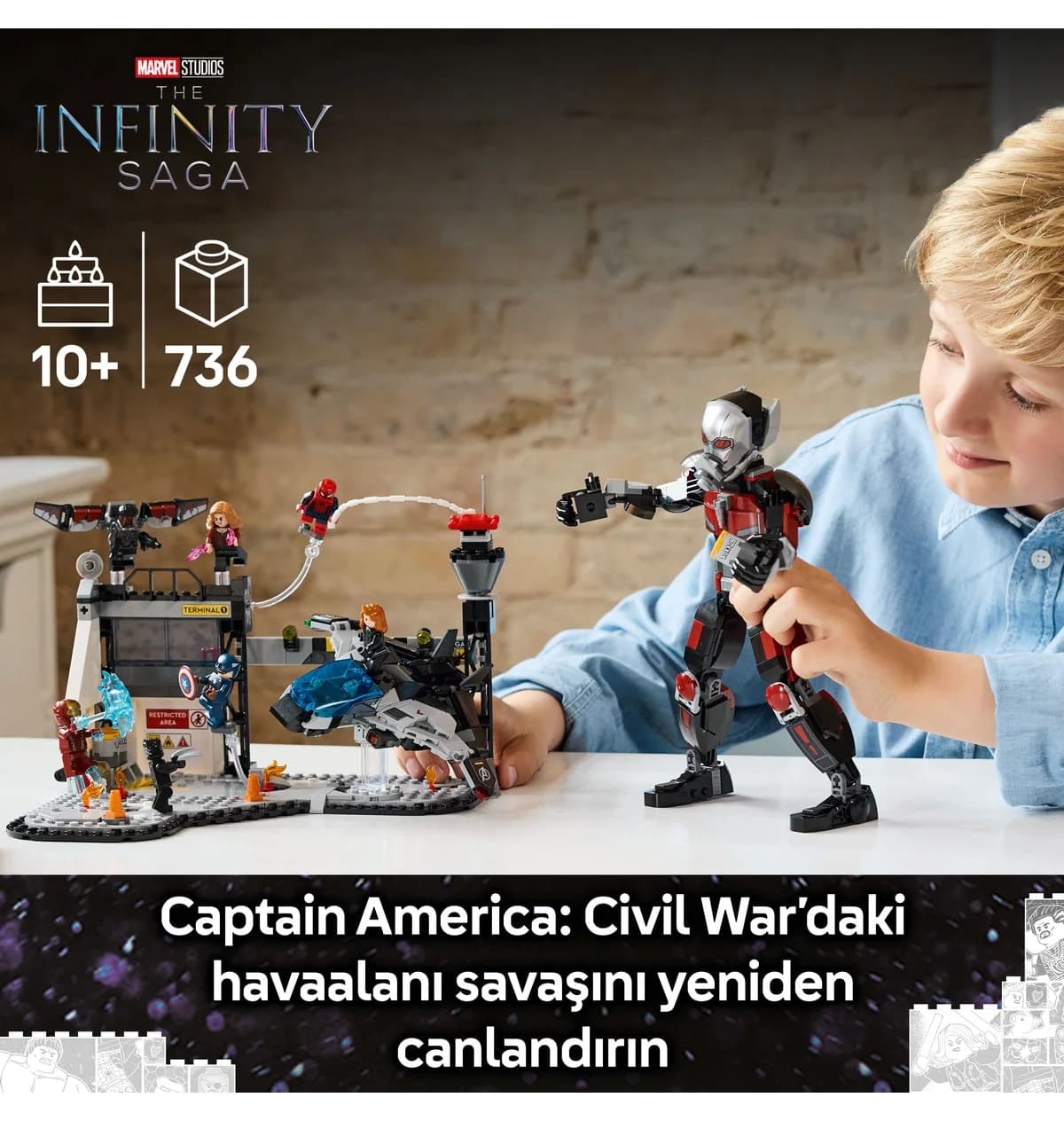 لگو Marvel کاپیتان آمریکا نبرد قهرمانان مدل 76314 736 قطعه لگو Marvel کاپیتان آمریکا نبرد قهرمانان مدل 76314 736 قطعه