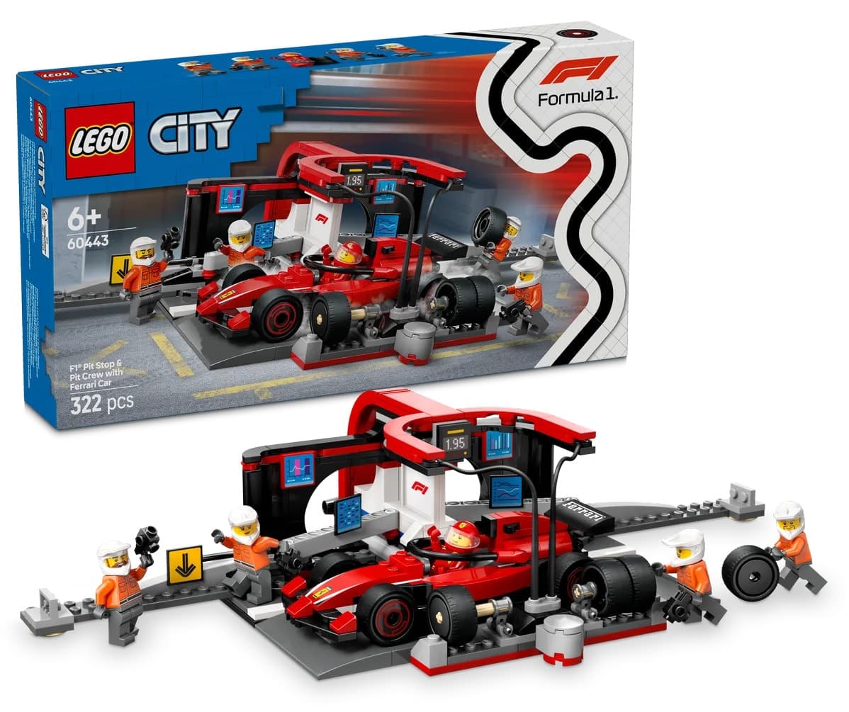 لگو City مدل 60443 ماشین Ferrari F1 و تیم Pit Stop لگو City مدل 60443 ماشین Ferrari F1 و تیم Pit Stop
