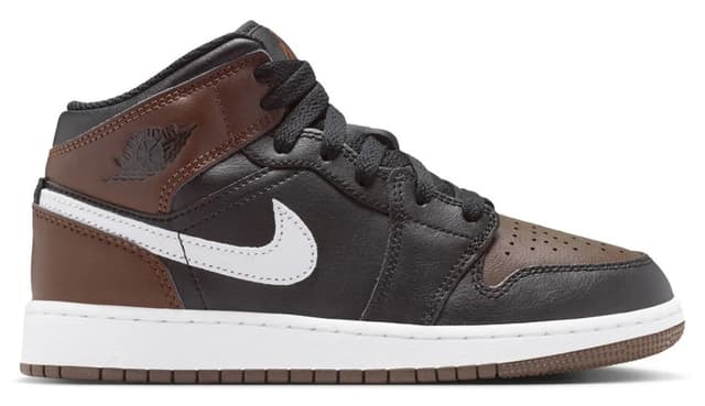 کفش بسکتبال زنانه Nike قهوهای مدل Jordan 1 Mid GS کفش بسکتبال زنانه Nike قهوهای مدل Jordan 1 Mid GS
