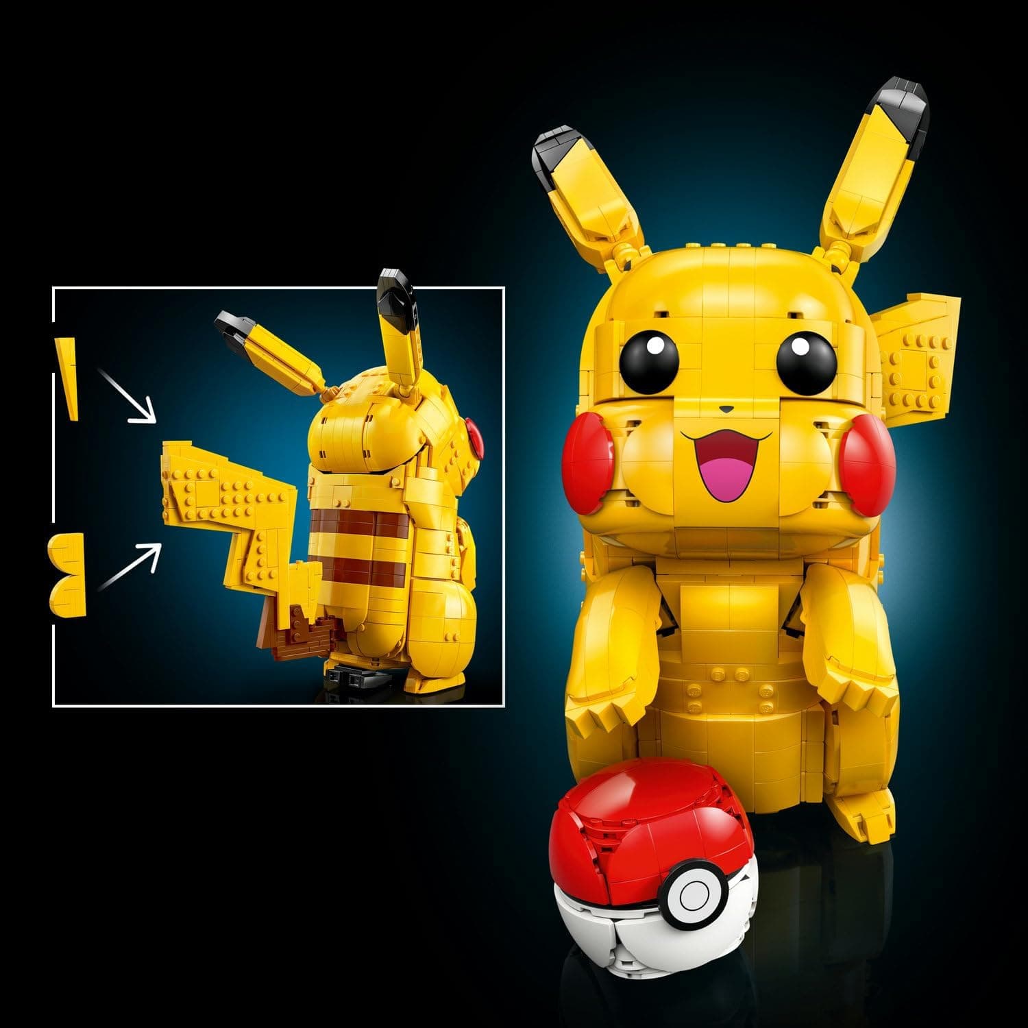 مدل ساخت مجموعۀ دکوری LEGO Pokémon Pikachu و Poké Topu 72152 با ایستگاه قابل تنظیم برای بزرگسالان، 2050 پارچه مدل ساخت مجموعۀ دکوری LEGO Pokémon Pikachu و Poké Topu 72152 با ایستگاه قابل تنظیم برای بزرگسالان، 2050 پارچه