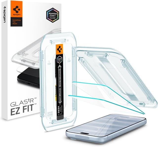 محافظ صفحه نمایش شیشهای Spigen مناسب iPhone 18 Pro / 17 Pro / 17/16 Pro مدل Glas.tR EZ Fit بسته 2 عددی AGL07928 محافظ صفحه نمایش شیشهای Spigen مناسب iPhone 18 Pro / 17 Pro / 17/16 Pro مدل Glas.tR EZ Fit بسته 2 عددی AGL07928