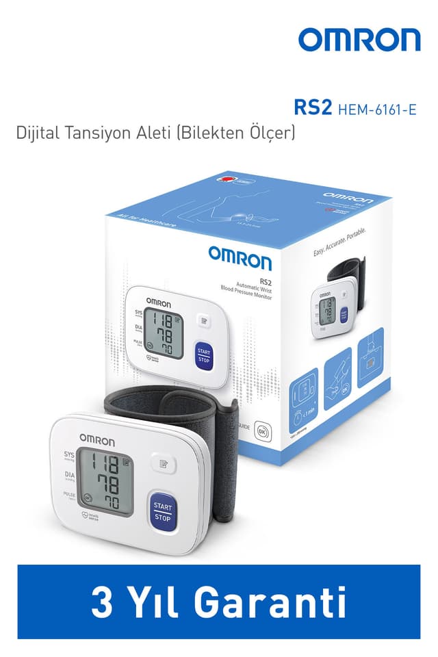 فشارسنج مچی Omron با حافظه 30 اندازهگیری و باتری مدل RS2 فشارسنج مچی Omron با حافظه 30 اندازهگیری و باتری مدل RS2