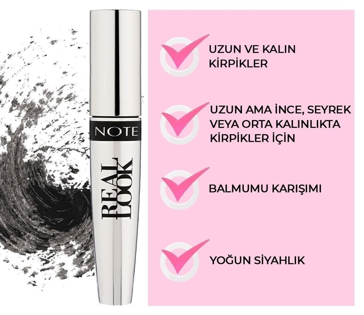 ماسکارا Note Cosmetics مدل Real Look بلندکننده و حجمدهنده ریشهتغذیهکننده مشکی ماسکارا Note Cosmetics مدل Real Look بلندکننده و حجمدهنده ریشهتغذیهکننده مشکی
