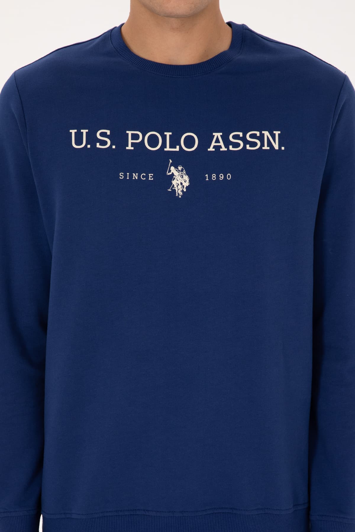 سوئیشرت مردانه U.S. Polo Assn. فیت معمولی یقه گرد نیلی نازک مدل 50313743-VR028 سوئیشرت مردانه U.S. Polo Assn. فیت معمولی یقه گرد نیلی نازک مدل 50313743-VR028