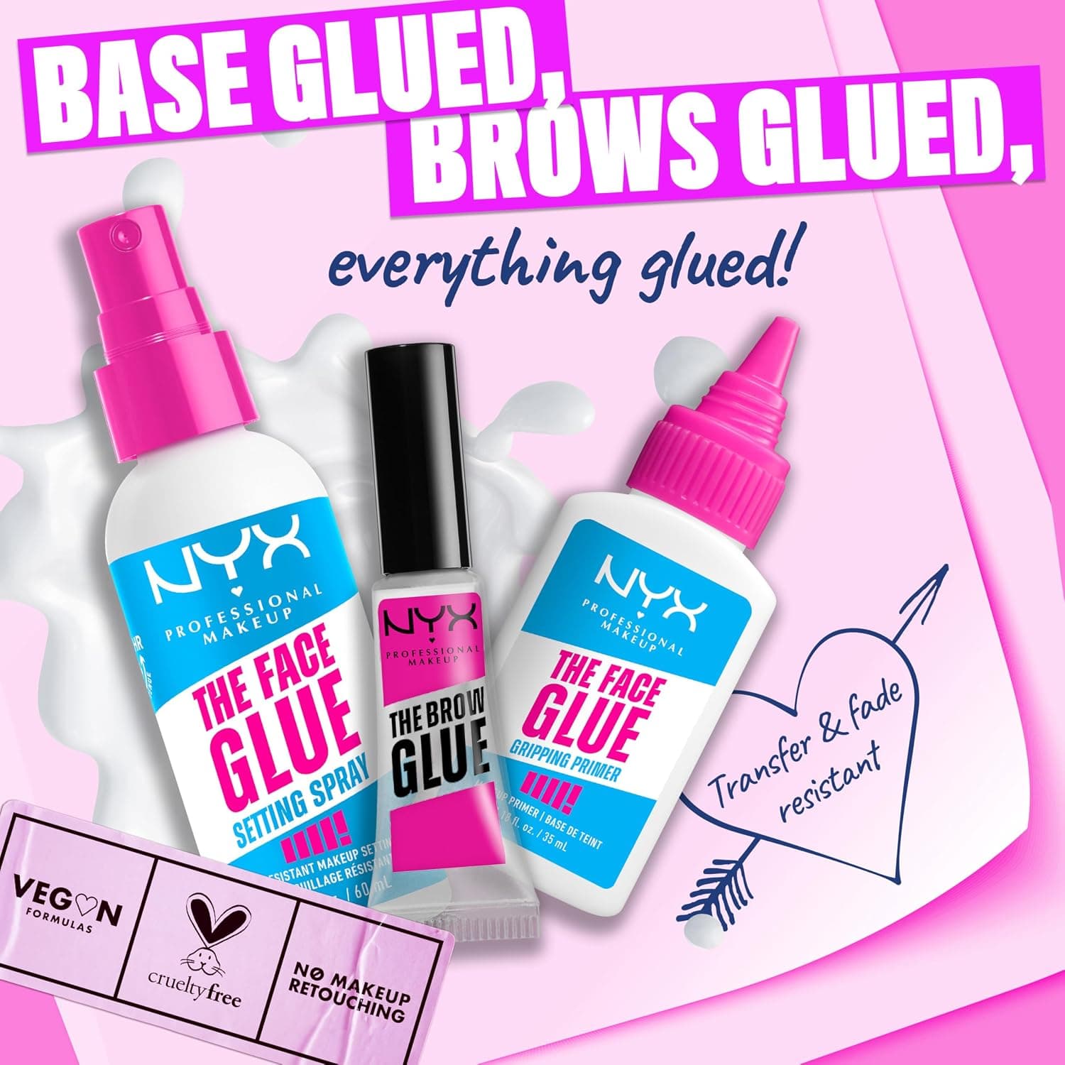 اسپری تثبیت آرایش NYX Professional Makeup ضدانتقال ۲۴ساعته ضدآب The Face Glue 60ml اسپری تثبیت آرایش NYX Professional Makeup ضدانتقال ۲۴ساعته ضدآب The Face Glue 60ml
