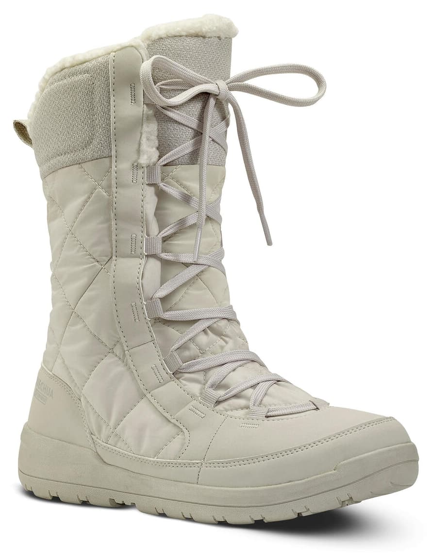 بوت برفی زنانه Decathlon Quechua ضد آب بژ مدل NH500 High بوت برفی زنانه Decathlon Quechua ضد آب بژ مدل NH500 High