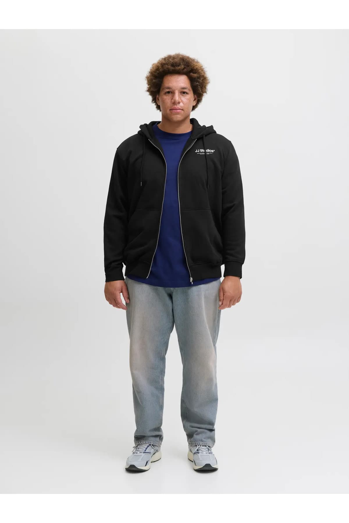 سوئیشرت کاپوشن دار مردانه Jack & Jones مشکی بزرگ سایز مدل 12279517 سوئیشرت کاپوشن دار مردانه Jack & Jones مشکی بزرگ سایز مدل 12279517