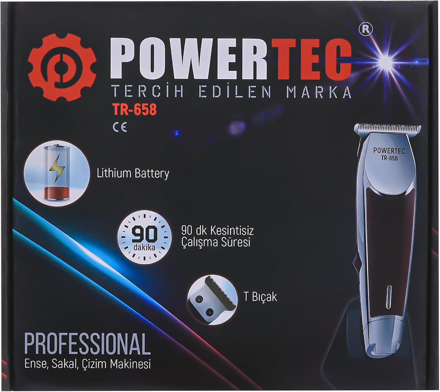 ماشین اصلاح مردانه POWERTEC موی سر، ریش، گردن و بدن مدل TR-658 ماشین اصلاح مردانه POWERTEC موی سر، ریش، گردن و بدن مدل TR-658