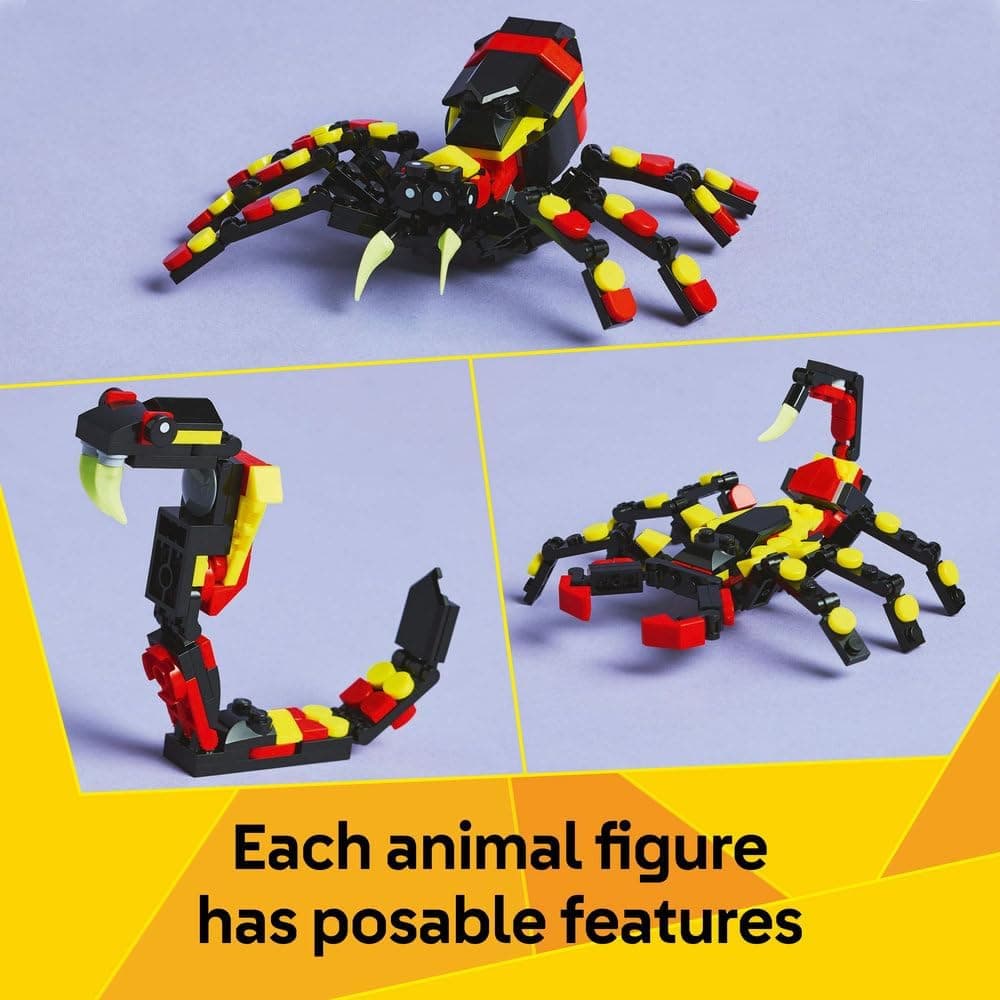 لگو Creator 3in1 حیوانات وحشی Surprising Spider مدل 31159 لگو Creator 3in1 حیوانات وحشی Surprising Spider مدل 31159