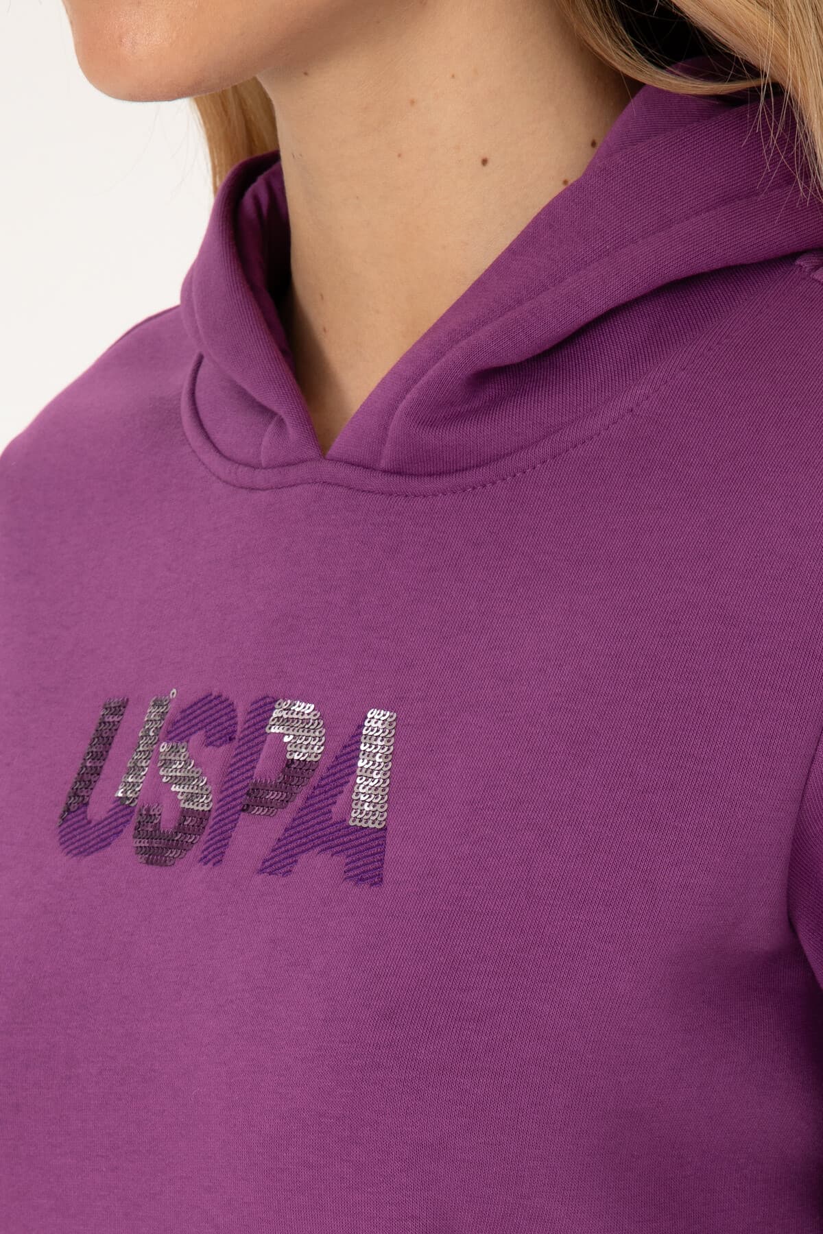 سویشرت زنانه U.S. Polo Assn. کاپشندار بنفش مدل 50307711-VR037 سویشرت زنانه U.S. Polo Assn. کاپشندار بنفش مدل 50307711-VR037