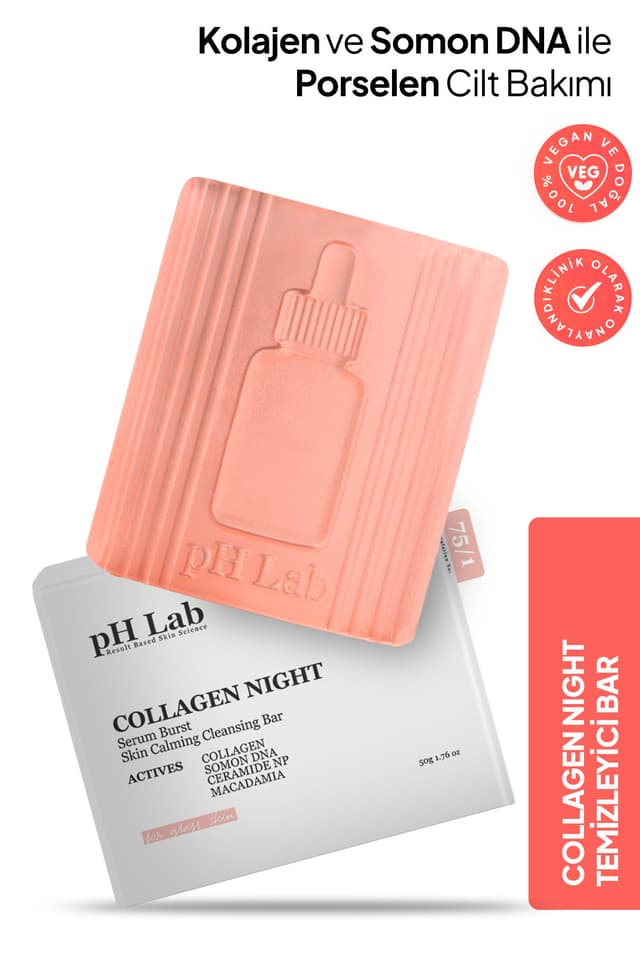 صابون بار شبانه صورت Ph Lab کلاژن و DNA سالمون صابون بار شبانه صورت Ph Lab کلاژن و DNA سالمون