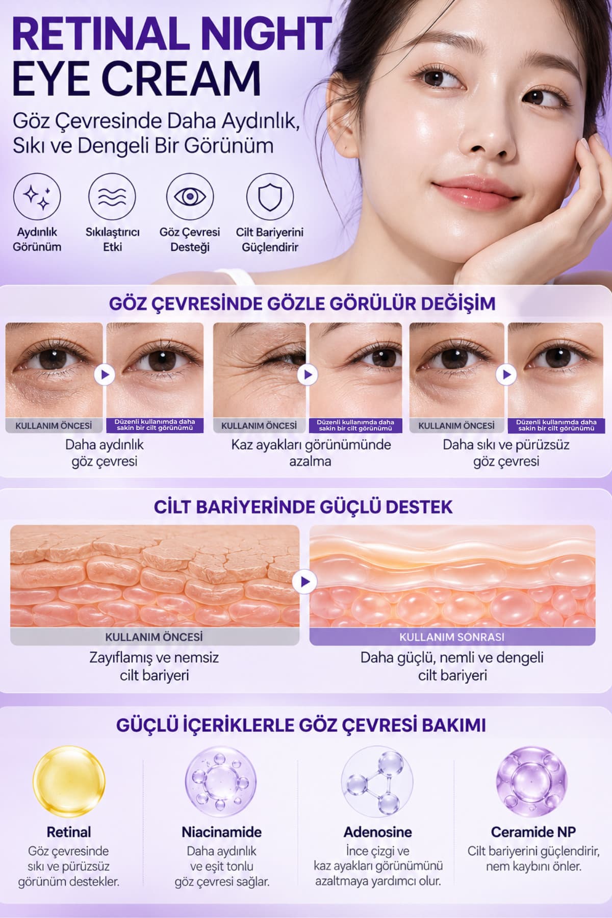 کرم دور چشم شبانه Vio nine مدل Vionine Retinal A کرم دور چشم شبانه Vio nine مدل Vionine Retinal A