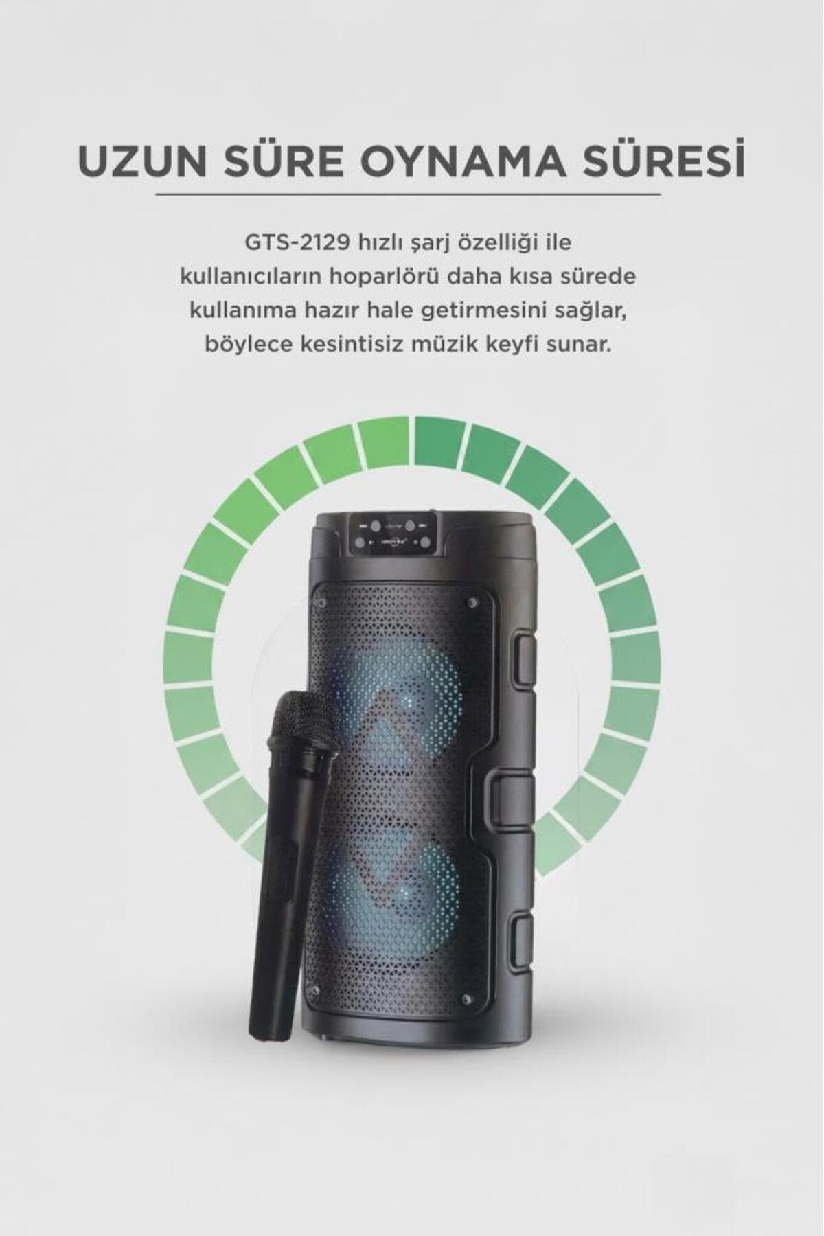 اسپیکر بلوتوثی Torima قابل حمل با میکروفون و نورپردازی RGB مدل GTS-2129 مشکی اسپیکر بلوتوثی Torima قابل حمل با میکروفون و نورپردازی RGB مدل GTS-2129 مشکی