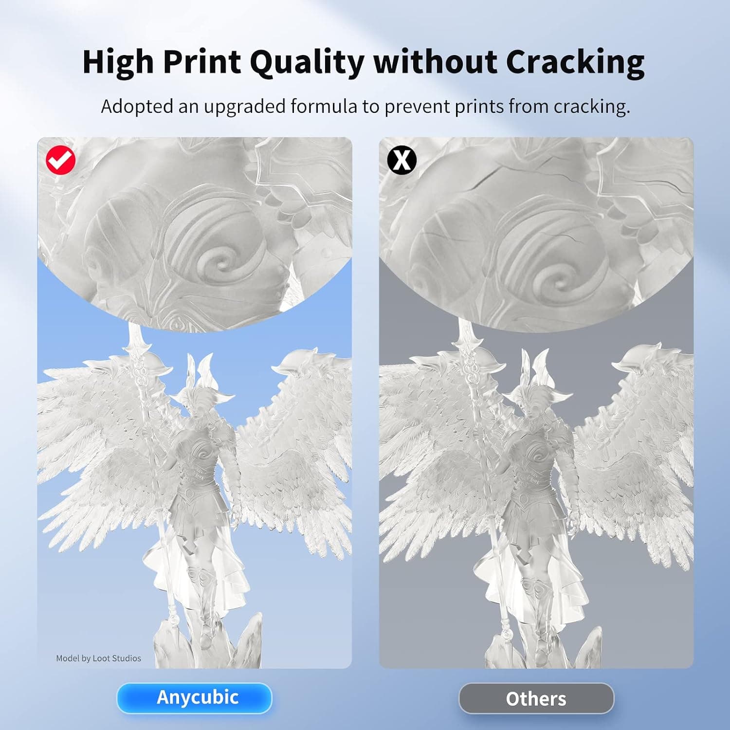 رزین پرینتر سه بعدی ANYCUBIC قابل شستشو با آب شفاف 1000g 405nm رزین پرینتر سه بعدی ANYCUBIC قابل شستشو با آب شفاف 1000g 405nm