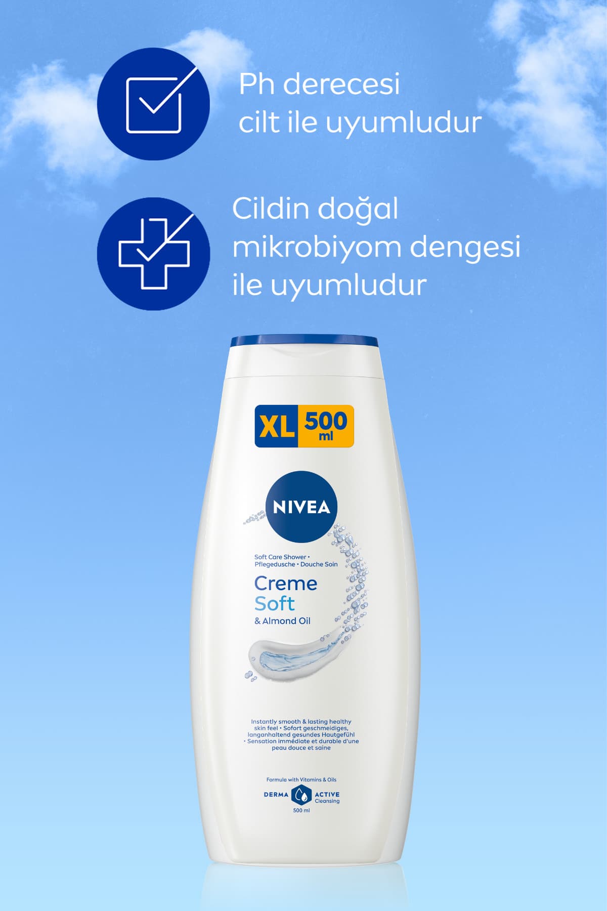 ژل حمام و دوش زنانه NIVEA Creme Soft با روغن بادام 500ml ژل حمام و دوش زنانه NIVEA Creme Soft با روغن بادام 500ml