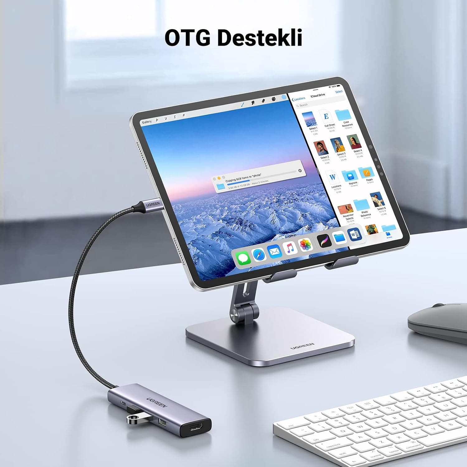 هاب 5 IN 1 USB C UGREEN با HDMI 4K، PD100W و 3 USB A 5Gbps هاب 5 IN 1 USB C UGREEN با HDMI 4K، PD100W و 3 USB A 5Gbps