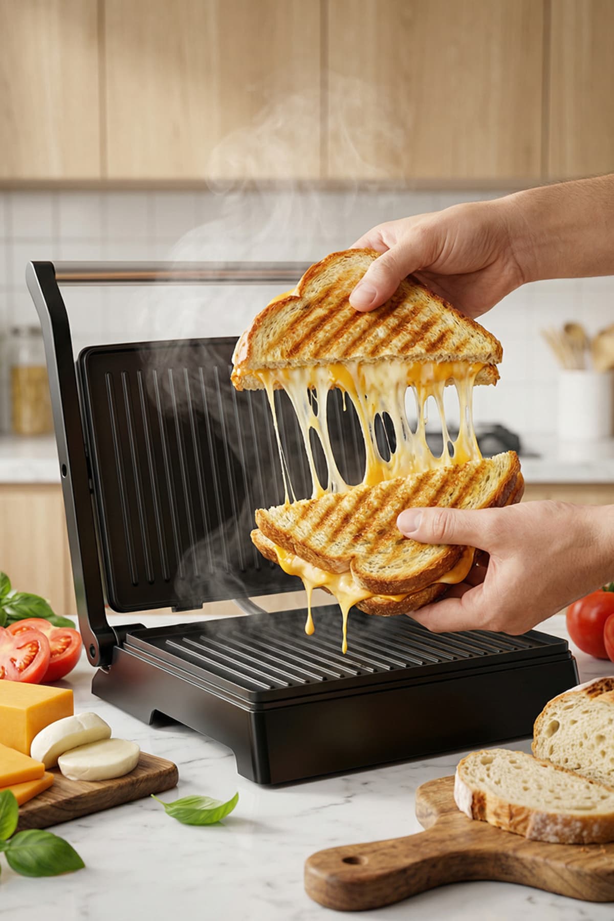دستگاه گریل و توست Sinbo 1000W صفحه ضدچسب باز شونده 180° مدل SSM-2594 دستگاه گریل و توست Sinbo 1000W صفحه ضدچسب باز شونده 180° مدل SSM-2594