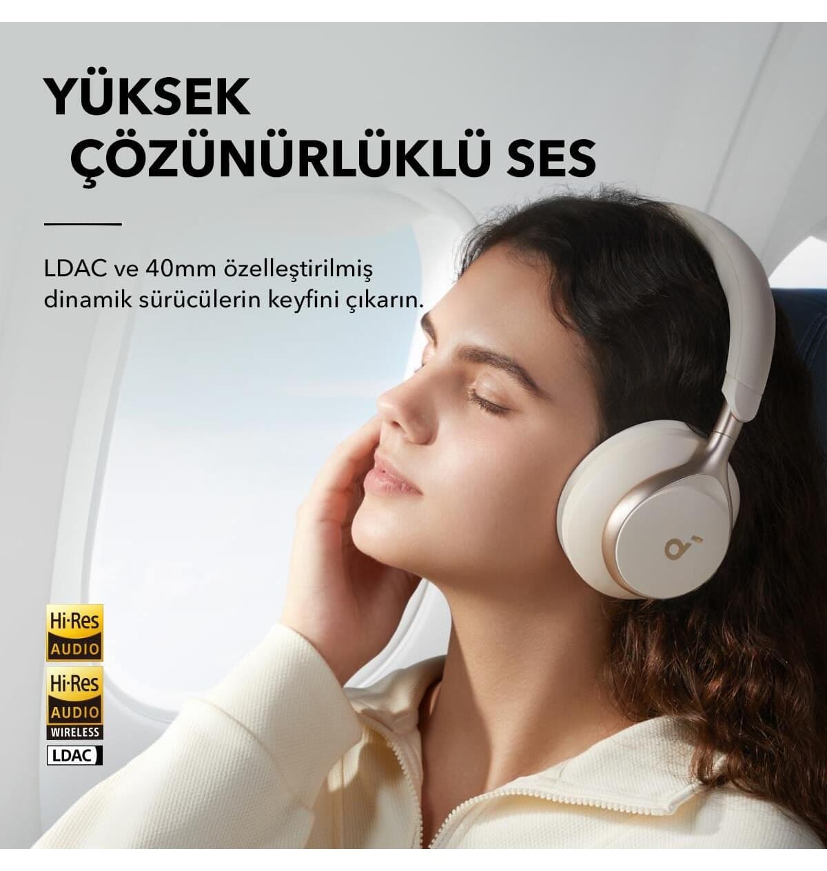 هدفون Anker Soundcore Space One صورتی مدل A3035 هدفون Anker Soundcore Space One صورتی مدل A3035