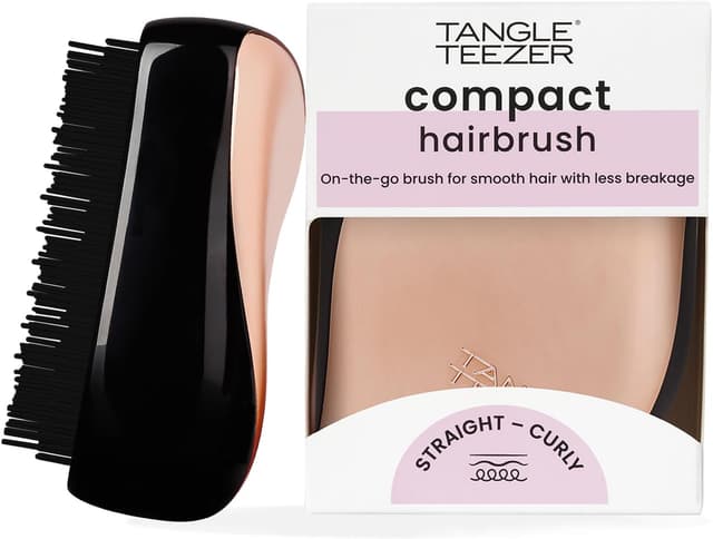 برس مو پسرانه Tangle Teezer Compact Styler رز گلد و مشکی سفری برس مو پسرانه Tangle Teezer Compact Styler رز گلد و مشکی سفری
