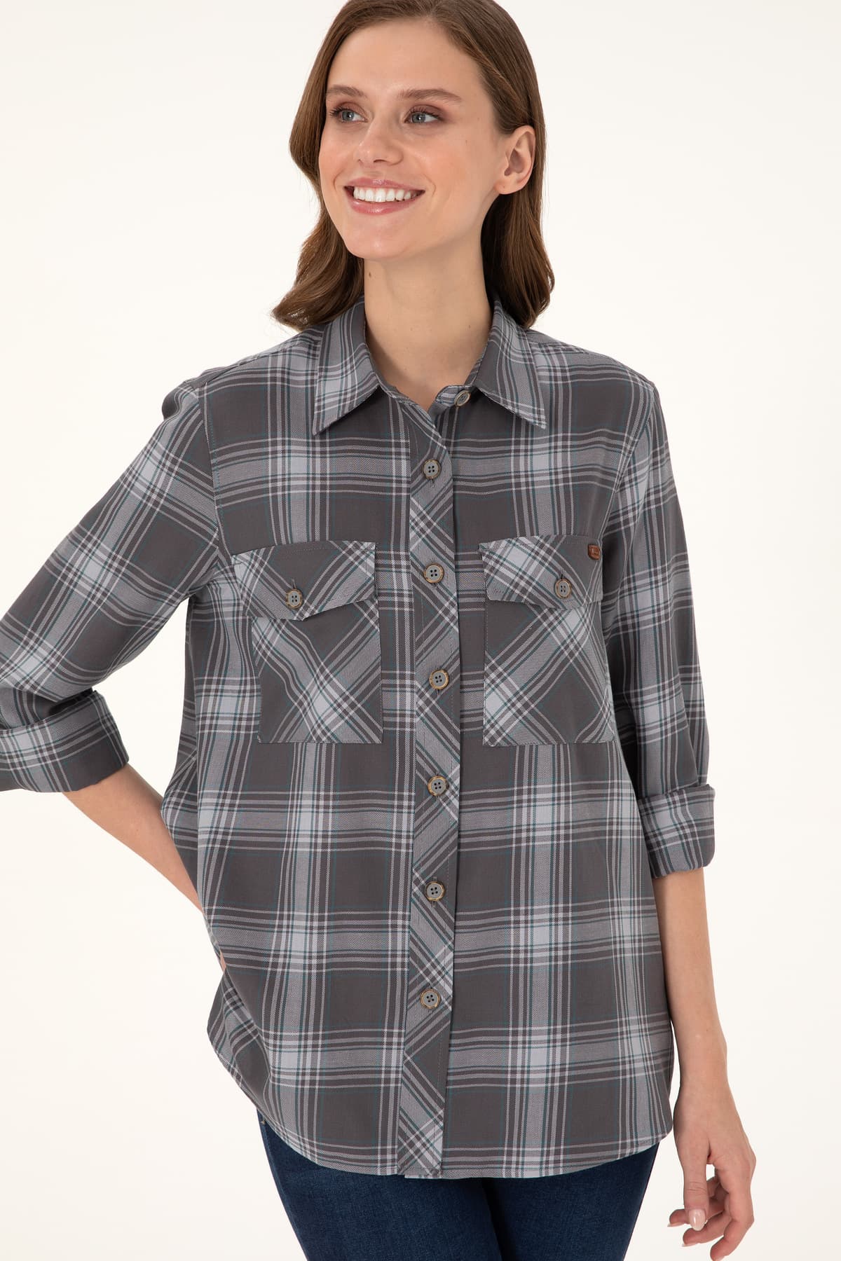 تونیک زنانه U.S. Polo Assn. خاکستری آستین بلند مدل 50297096-VR024 تونیک زنانه U.S. Polo Assn. خاکستری آستین بلند مدل 50297096-VR024