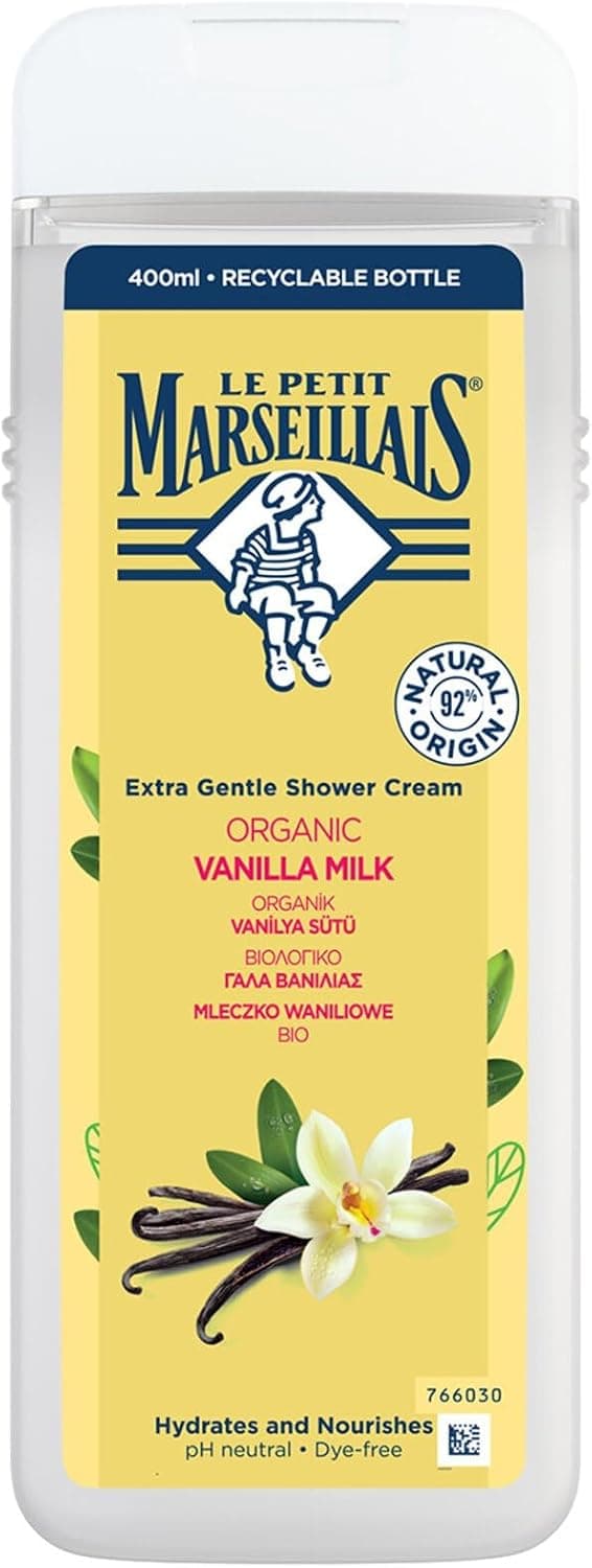 ژل دوش ارگانیک شیر وانیل Le Petit Marseillais 400 Ml ژل دوش ارگانیک شیر وانیل Le Petit Marseillais 400 Ml