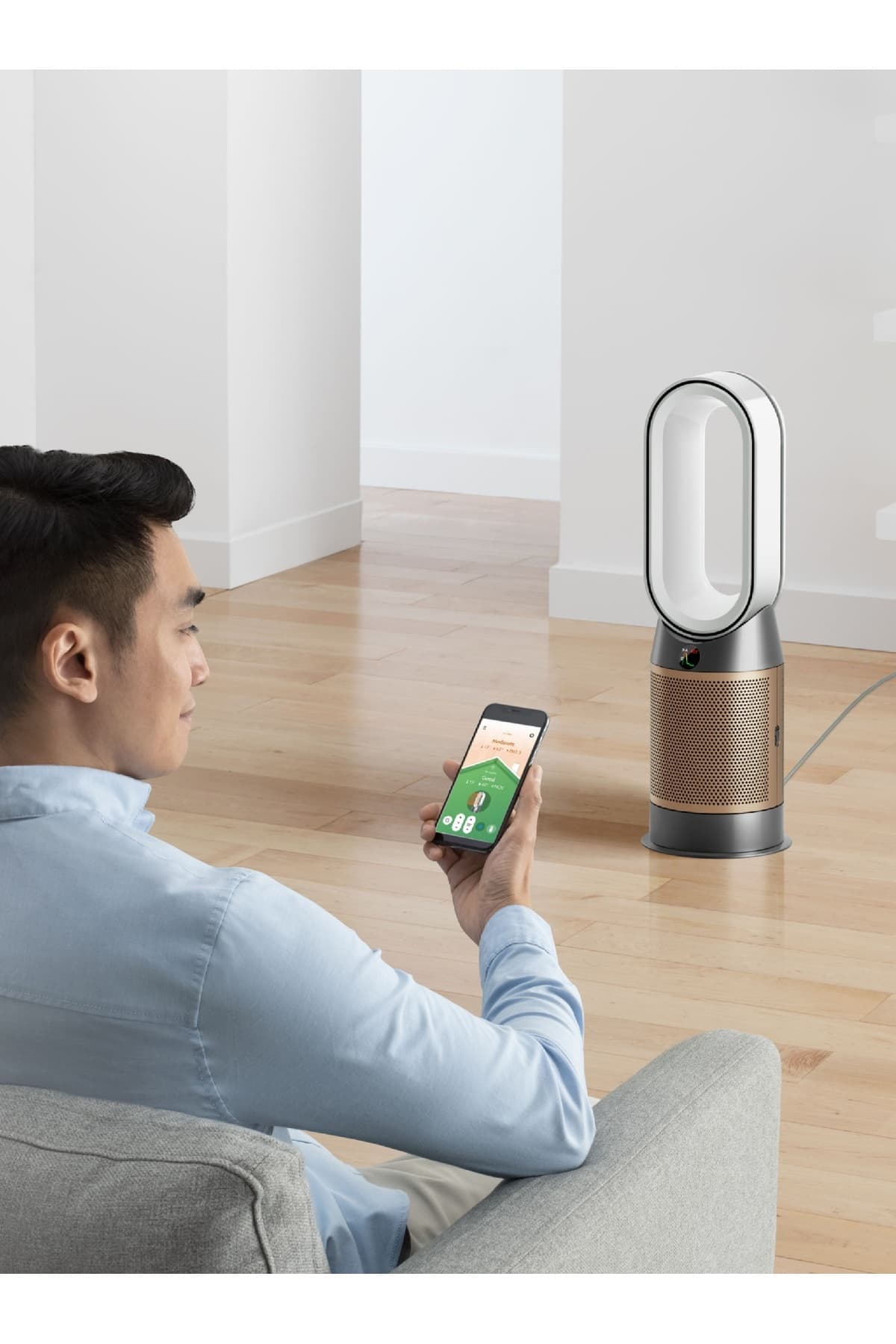 دستگاه تصفیه هوا DYSON Hot+Cool HP2 De-NOx سفید و طلایی دستگاه تصفیه هوا DYSON Hot+Cool HP2 De-NOx سفید و طلایی