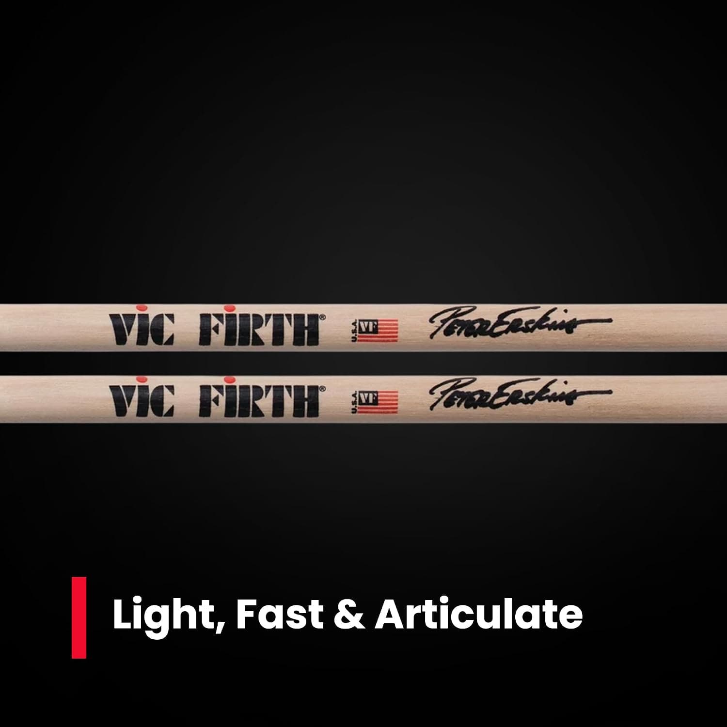 چوب درام Vic Firth Peter Erskine Signature هیکوری آمریکایی نوک چوبی چوب درام Vic Firth Peter Erskine Signature هیکوری آمریکایی نوک چوبی
