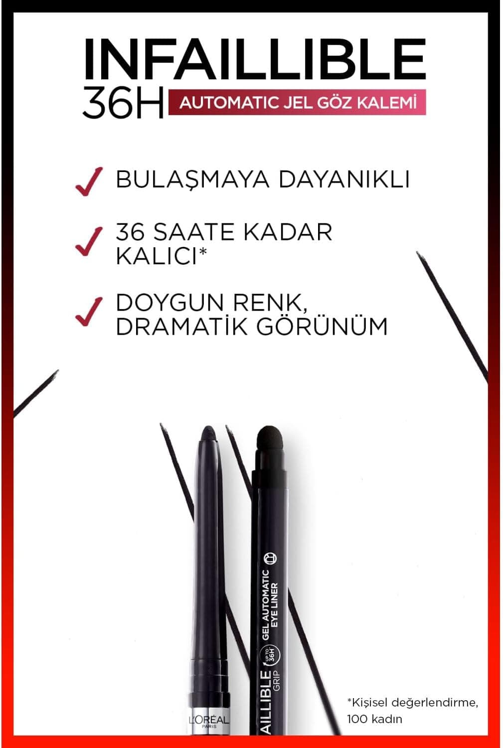مداد چشم ژلی خودکاری L'Oreal Paris مدل Infaillible مشکی مات مداد چشم ژلی خودکاری L'Oreal Paris مدل Infaillible مشکی مات
