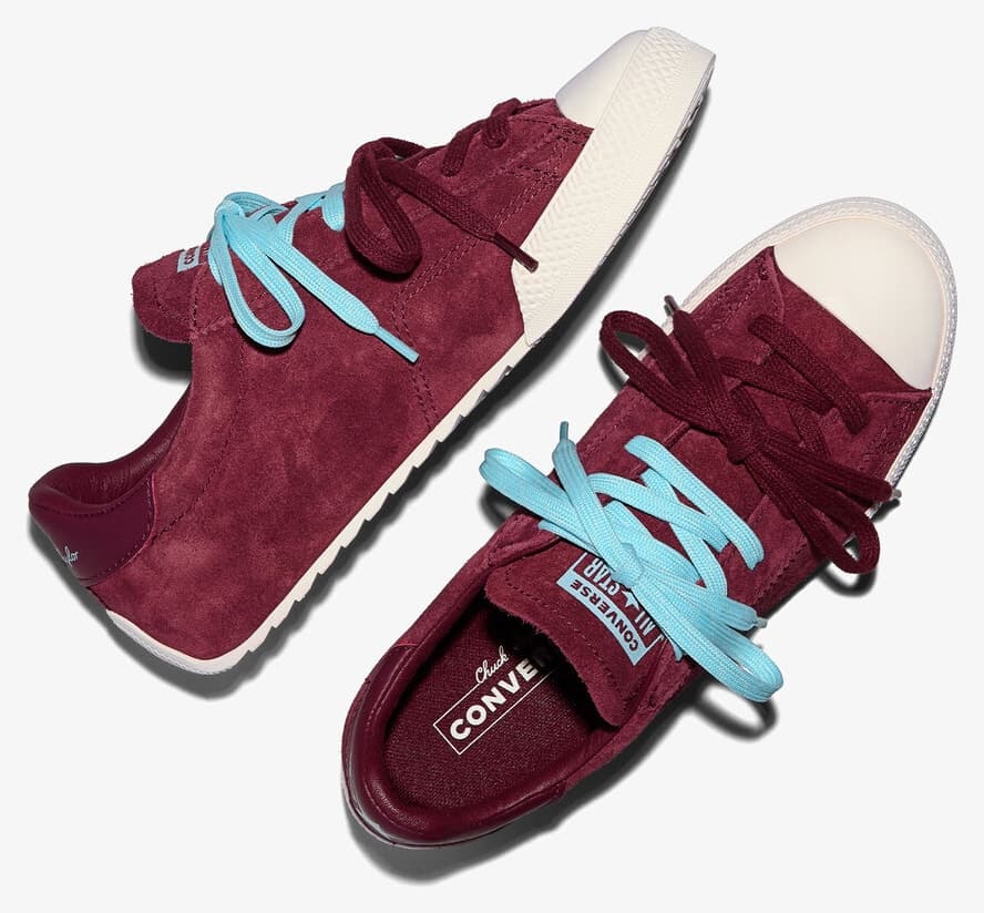 کفش کتانی یونیسکس Converse زرشکی جیری مدل Chuck Taylor LO کفش کتانی یونیسکس Converse زرشکی جیری مدل Chuck Taylor LO