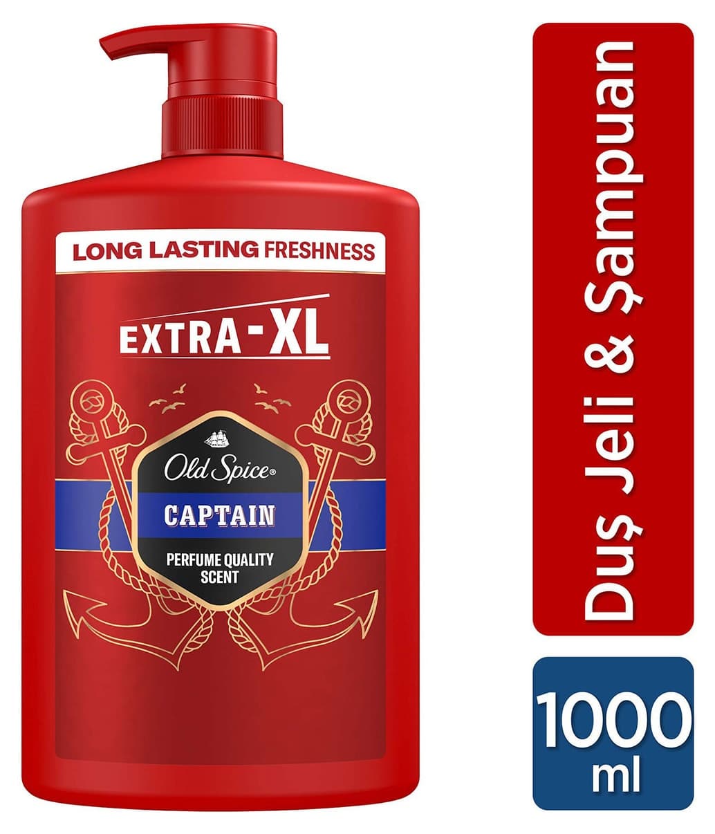 ژل دوش و شامپو مردانه Old Spice سهدریک بدن مو و صورت Captain 1000 ml ژل دوش و شامپو مردانه Old Spice سهدریک بدن مو و صورت Captain 1000 ml
