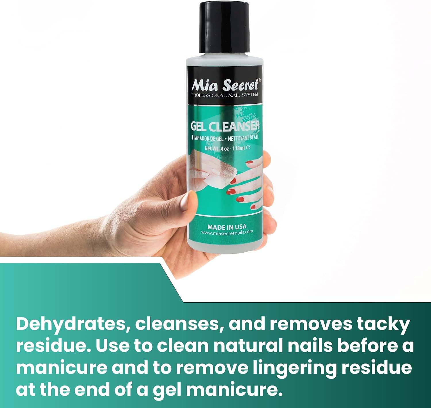 محلول پاککننده ژل ناخن رنگی UV Mia Secret 4oz محلول پاککننده ژل ناخن رنگی UV Mia Secret 4oz