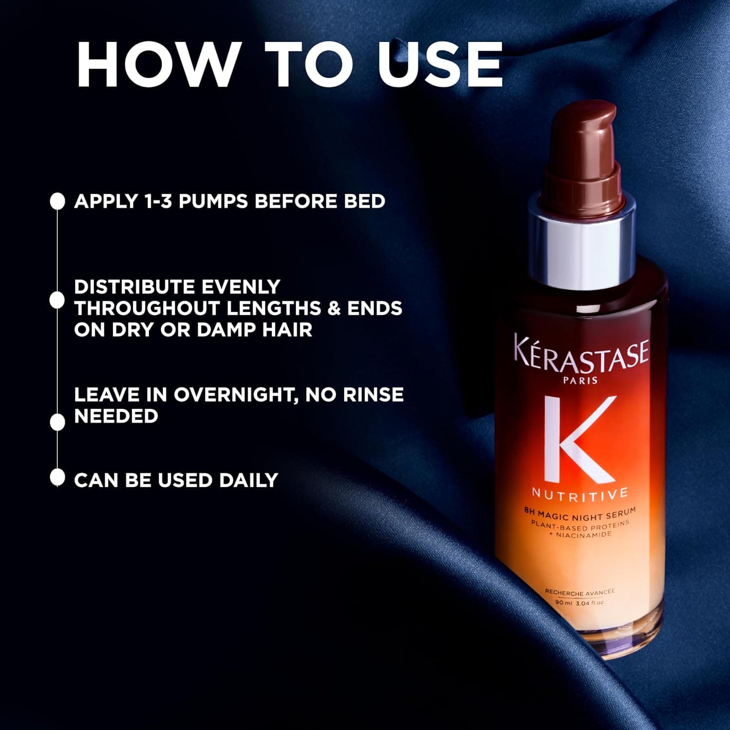 سرم شبانه مو Kérastase Nutritive 8H برای موهای خشک، 90 ml سرم شبانه مو Kérastase Nutritive 8H برای موهای خشک، 90 ml