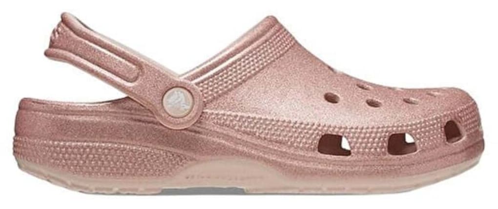 کفش کلاگ یونیسکس Crocs Classic Glitter پودری مدل 205942_6WV کفش کلاگ یونیسکس Crocs Classic Glitter پودری مدل 205942_6WV
